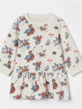 H&M Toddler Woodland Sweatshirt Dress 2T